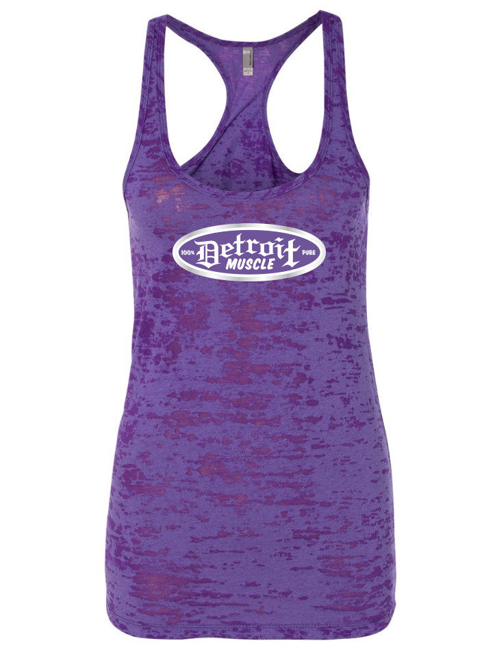 Purple Rush, Racerback Burnout Tank, Women's