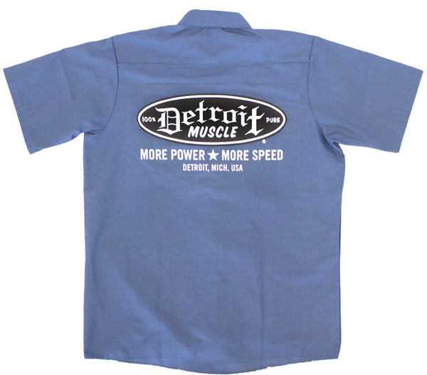 Detroit Muscle Work Shirt, Factory Blue