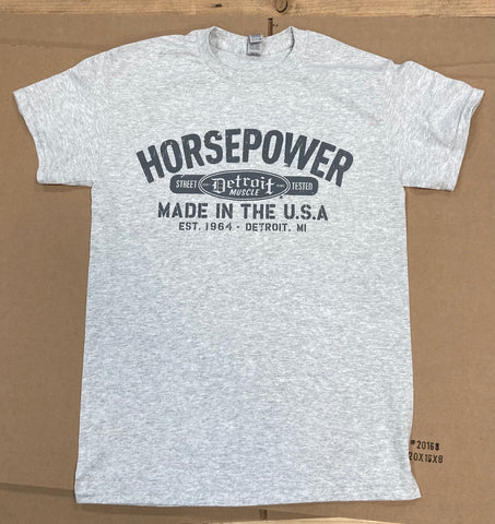 Detroit Muscle Horsepower Grey T-Shirt