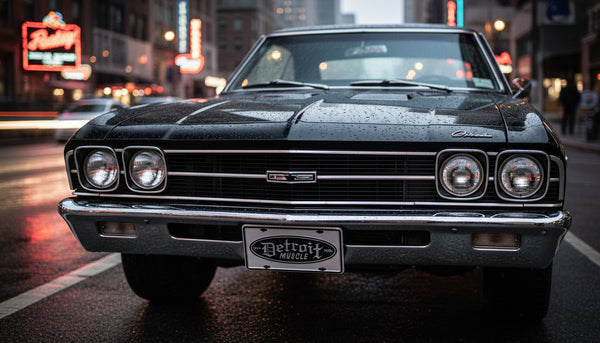 Detroit Muscle® Metal License Plate