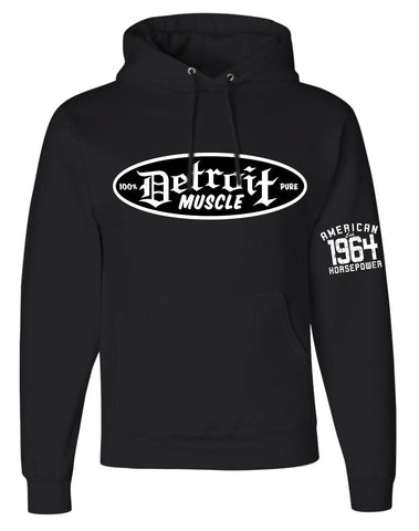 Detroit Muscle Hoodie, Black