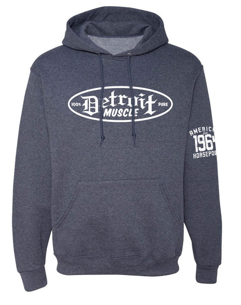 Detroit Muscle Hoodie, Heather Grey