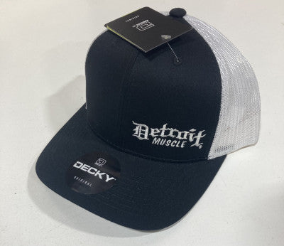 Trucker Hat, Snap Back, White and Black - Side Logo