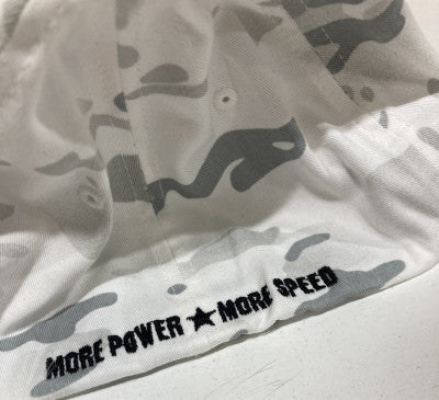 Detroit Muscle Flex Fit Hat Arctic Camo with Black Puff Logo