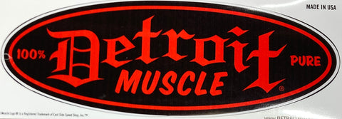 Detroit Muscle Red Logo Decal
