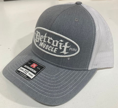 Detroit Muscle Snap-Back White and Grey Trucker Hat