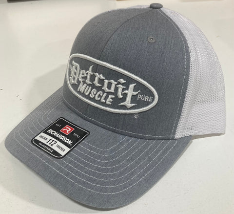 Detroit Muscle Snap-Back White and Grey Trucker Hat