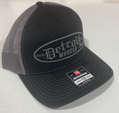 Detroit Muscle Snap-Back Black and Grey Trucker Hat