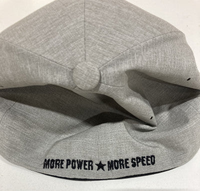 Detroit Muscle Flex Fit Hat Steel Grey with Black Puff Logo
