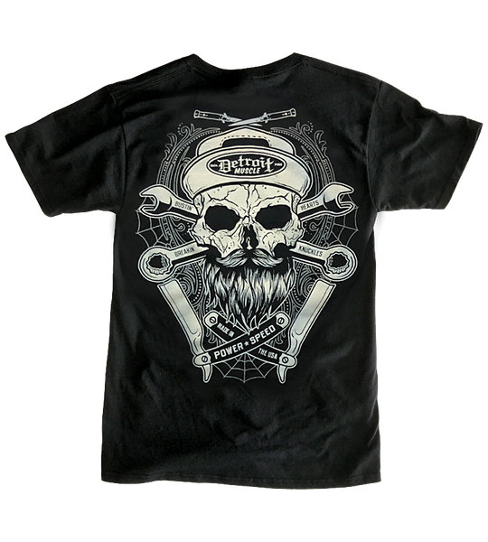 Detroit Muscle, Skull, Beard and Blades, Tee