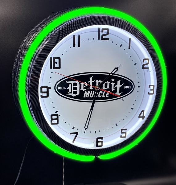 Detroit Muscle Garage Clock