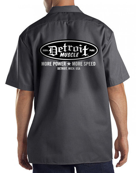 Detroit Muscle Work Shirt Grey