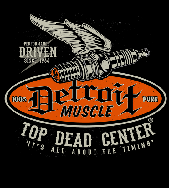 Detroit Muscle Spark Plug T-Shirt Orange