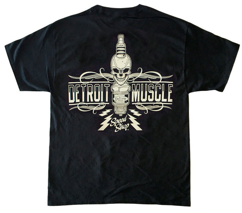 Sparkplug Speedshop T, Black, Logo Front,