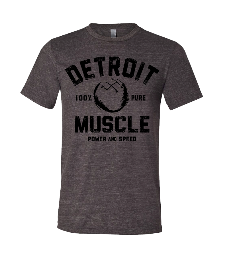 Detroit Muscle Speedball Tee, Charcoal Grey